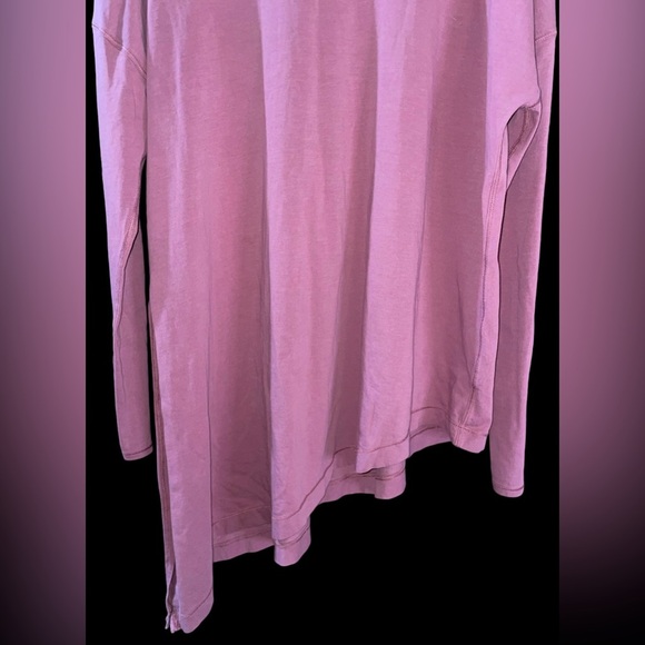 Lululemon To The Point Long Sleeve Shirt 6 Side Tie Misty Merlot Pima Cotton Tee - Picture 4 of 11